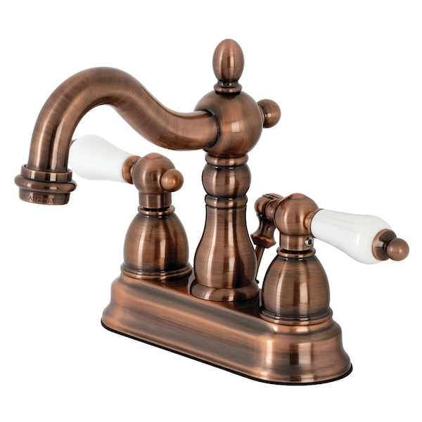 KB160PLAC Heritage 4" Centerset Bathroom Faucet, Antique Copper
